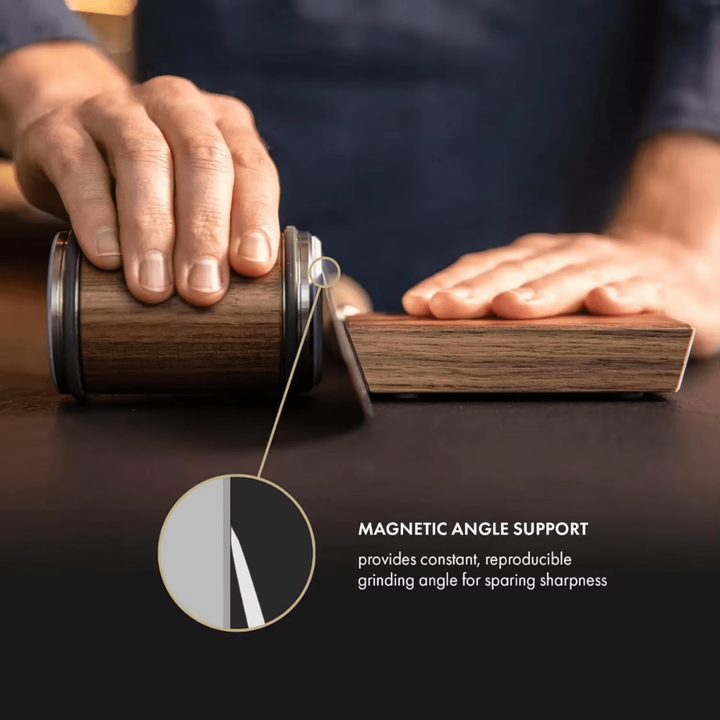 Precision Dual-Angle Rolling Knife Sharpener with Magnetic Guidance