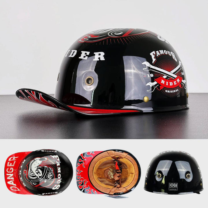Urban Commuter Half-Shell Motorcycle Helmet with DOT & ECE Certification