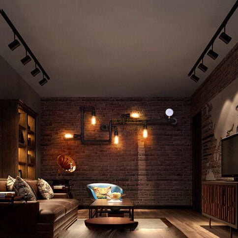 Industrial Labyrinth Pipe 5-Light Wall Lamp