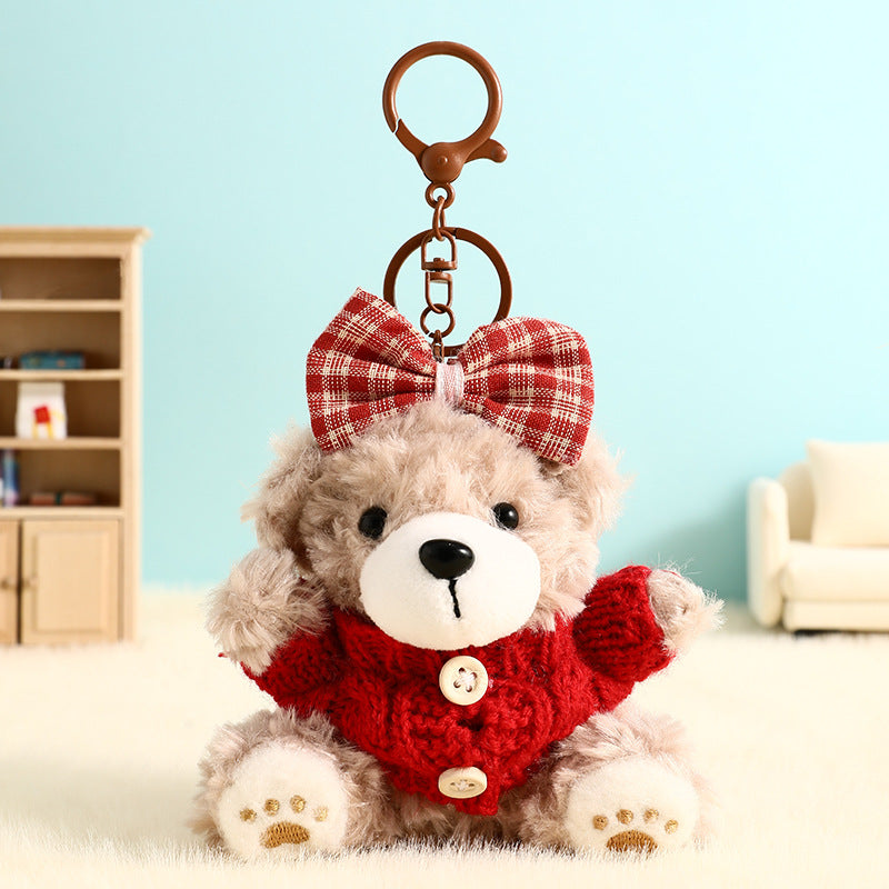 Teddy – Plush Bear Bag Charm, Cute Keychain Accessory