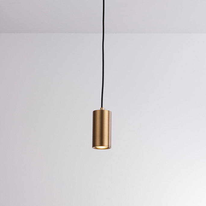 Modern Minimalist Column Iron Mini 1-Light Pendant Lamp for Living Room