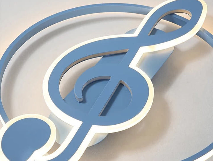 Nordic Creative Music Notes Design LED Ceiling Mounted Lamp