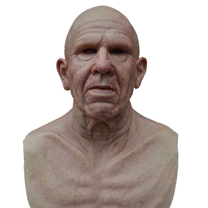 Realistic Latex Transformation Mask with Detailed Beard – Premium Costume Disguise