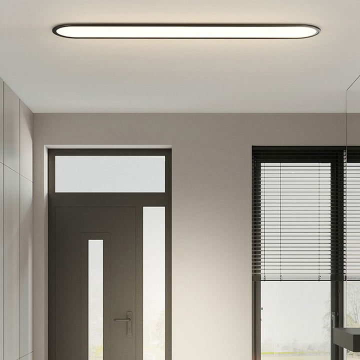 Slim Profile Oval LED Flush Ceiling Fixture with Dimmable Options