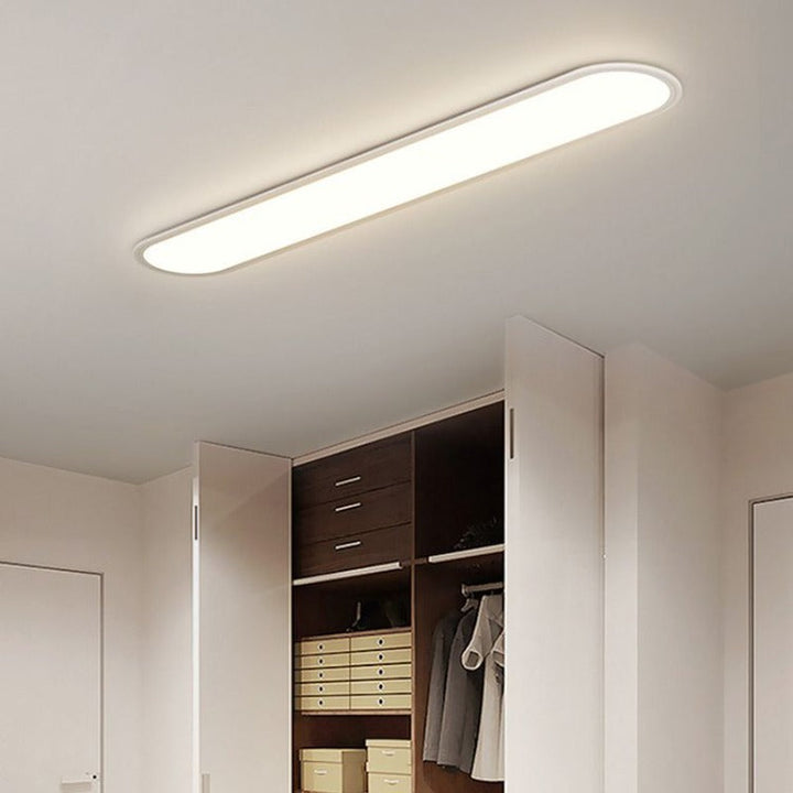 Slim Profile Oval LED Flush Ceiling Fixture with Dimmable Options