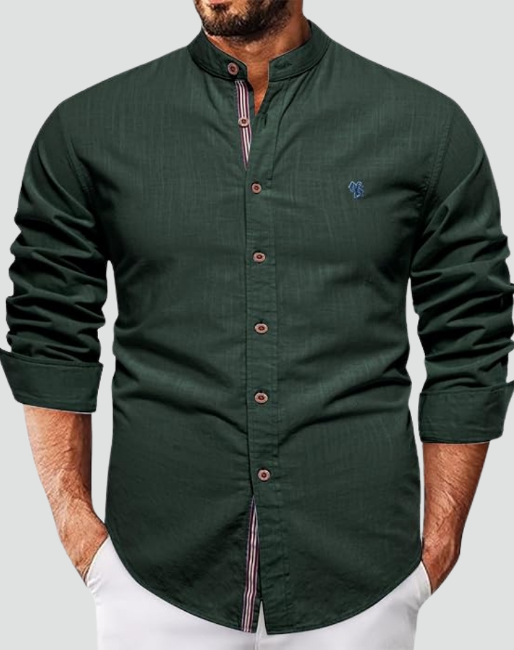Men's Linen Short Sleeve Shirt Slim Fit