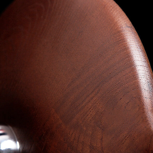 Modern Minimalist Round Disc Solid Wood 1-Light Wall Lamp