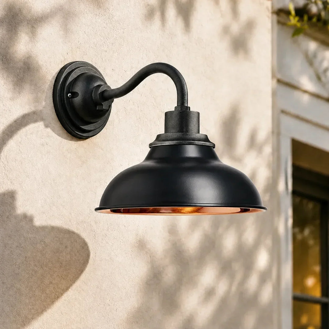 12" Industrial Dome Metal Wall Lamp