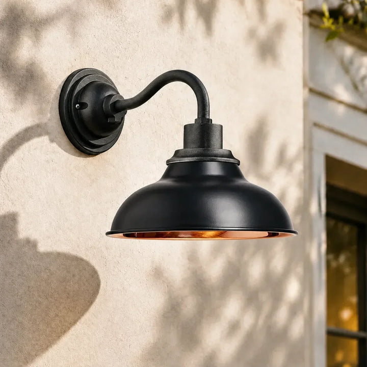 12" Industrial Dome Metal Wall Lamp