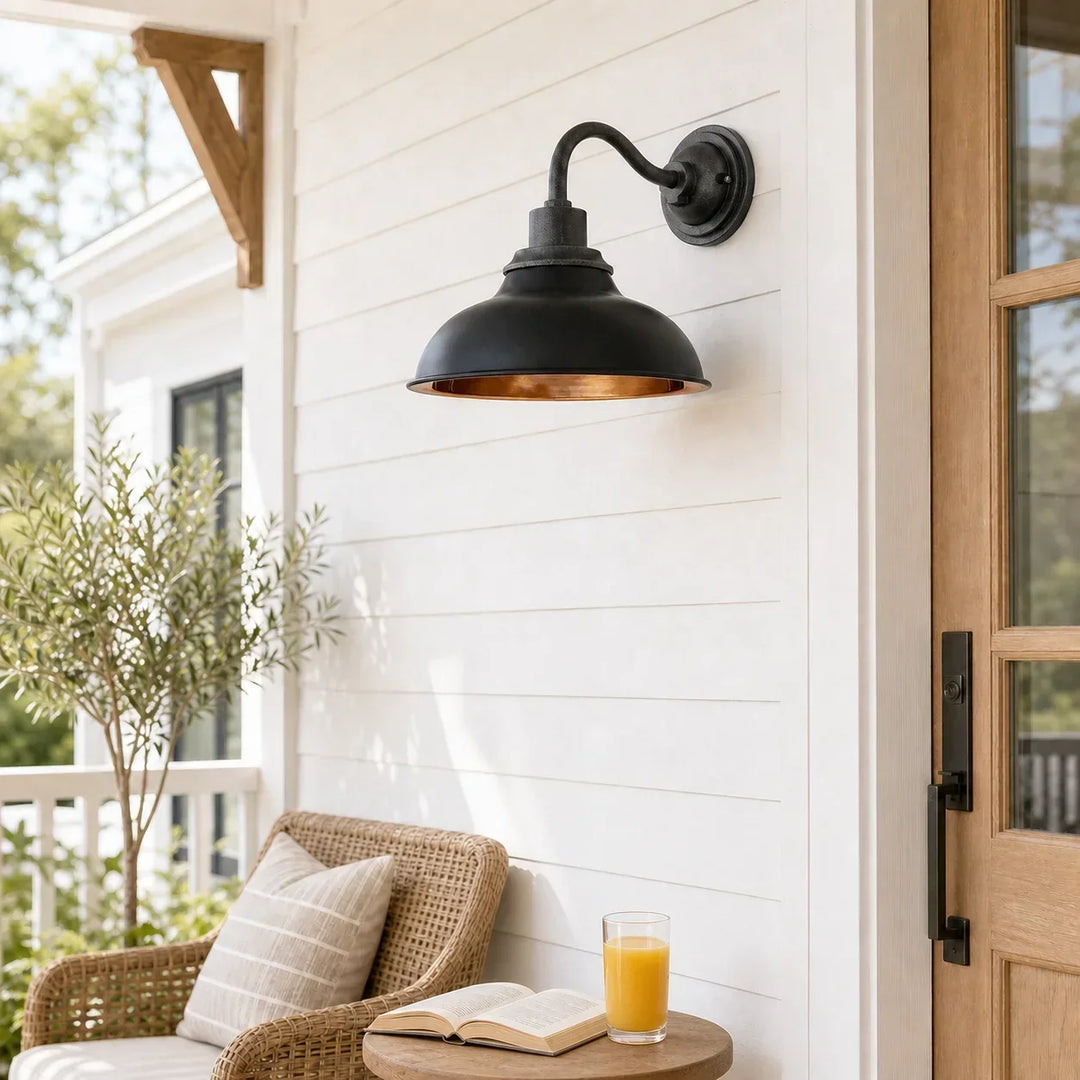12" Industrial Dome Metal Wall Lamp