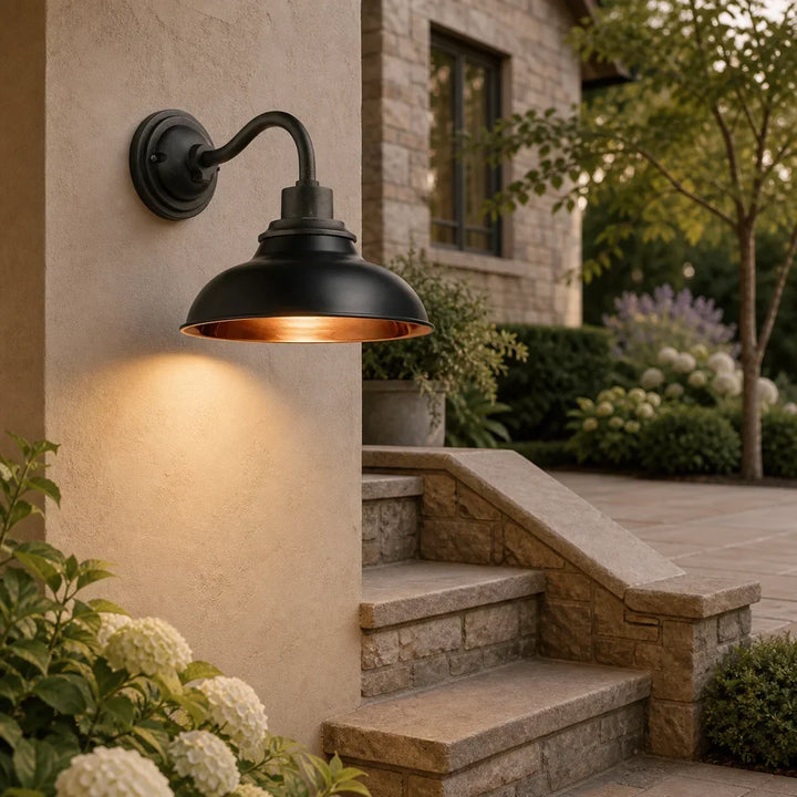 12" Industrial Dome Metal Wall Lamp