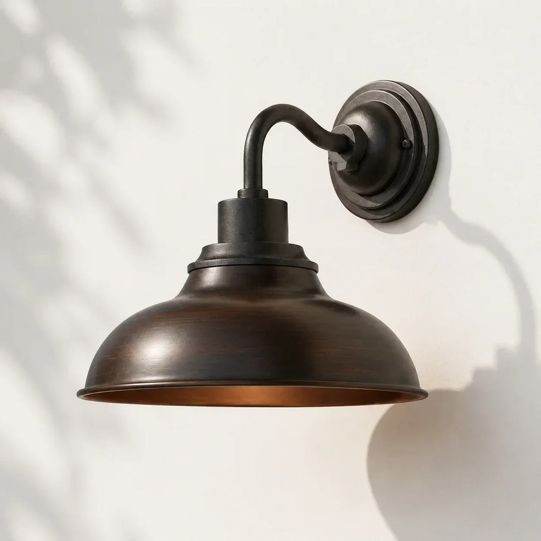 12" Industrial Dome Metal Wall Lamp