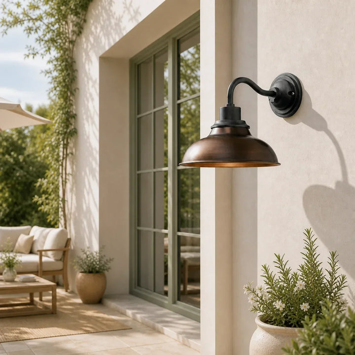12" Industrial Dome Metal Wall Lamp