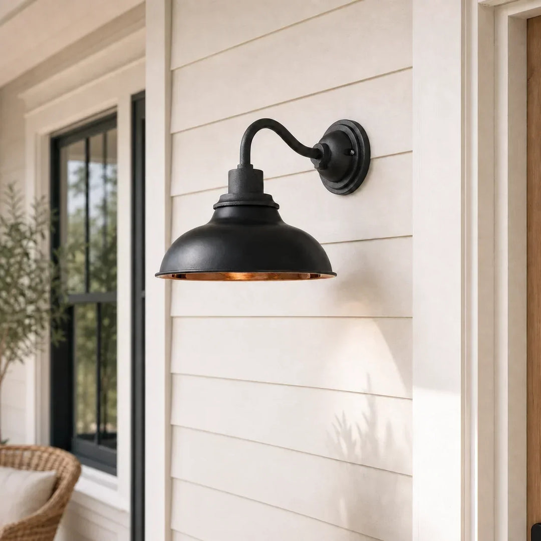 12" Industrial Dome Metal Wall Lamp
