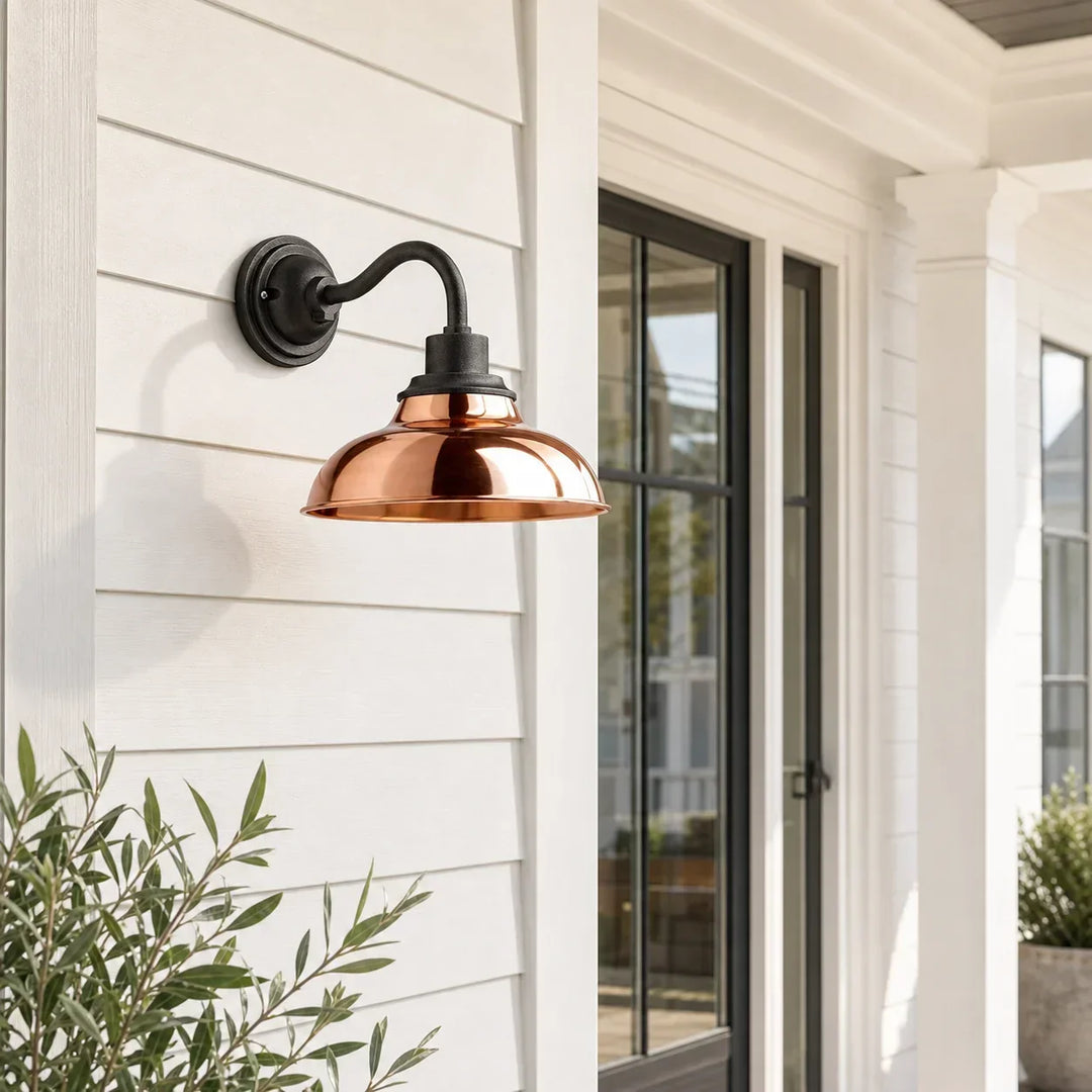 12" Industrial Dome Metal Wall Lamp