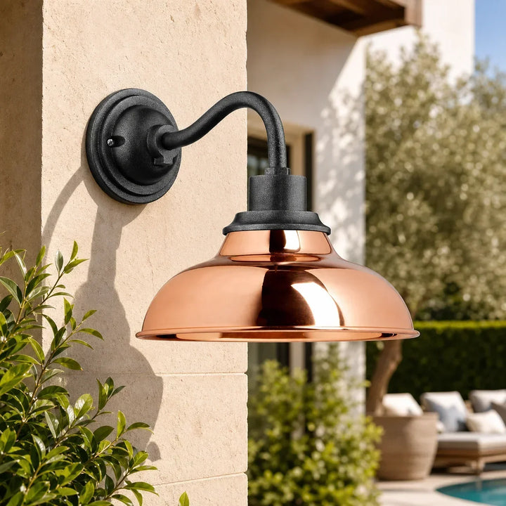 12" Industrial Dome Metal Wall Lamp