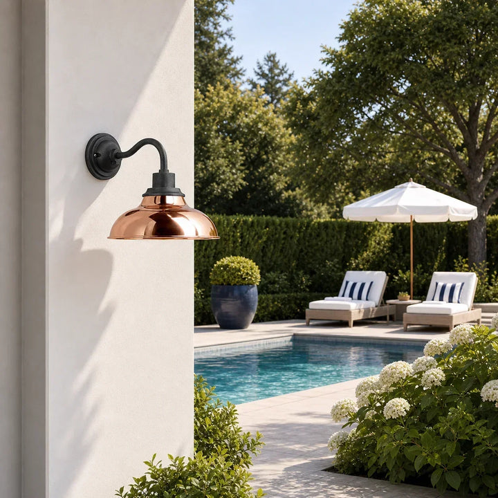 12" Industrial Dome Metal Wall Lamp