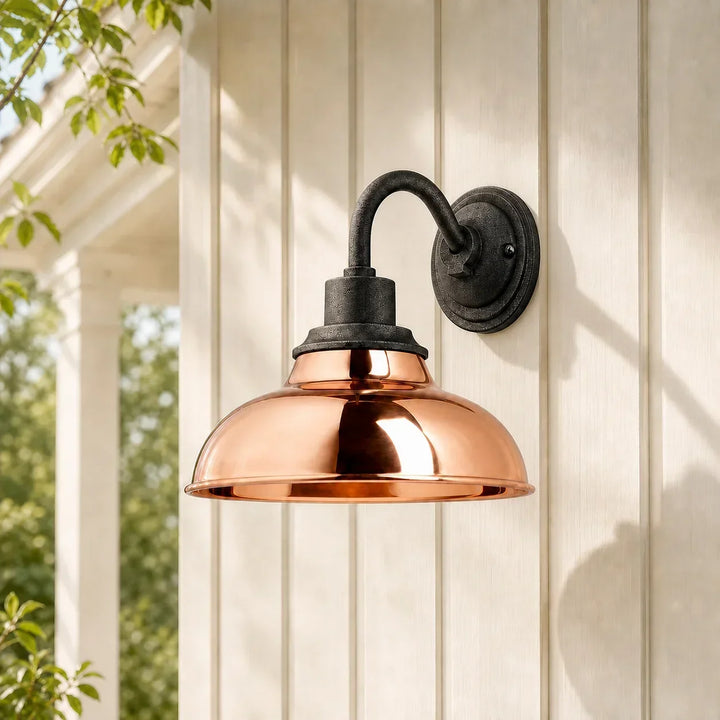 12" Industrial Dome Metal Wall Lamp