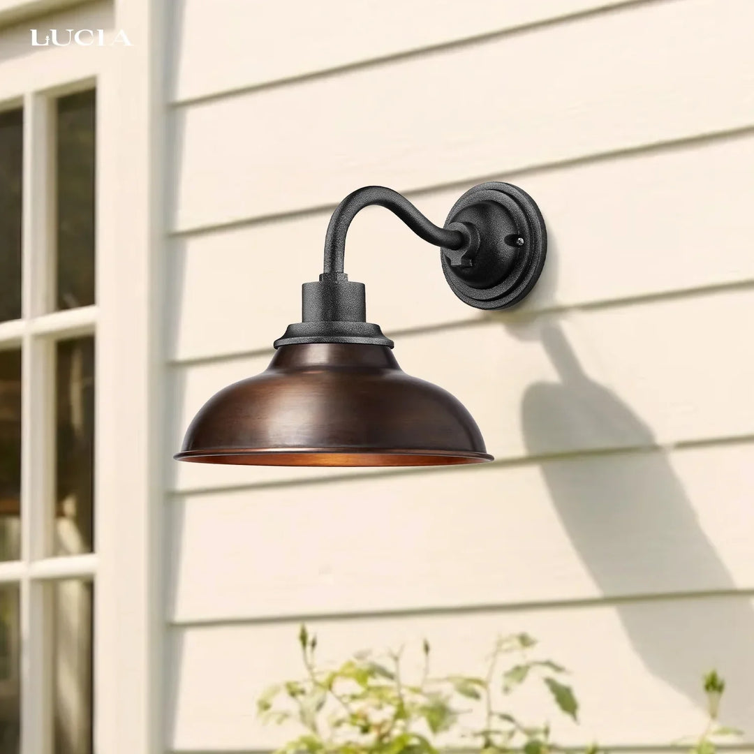 12" Industrial Dome Metal Wall Lamp