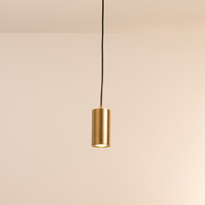 Modern Minimalist Column Iron Mini 1-Light Pendant Lamp for Living Room