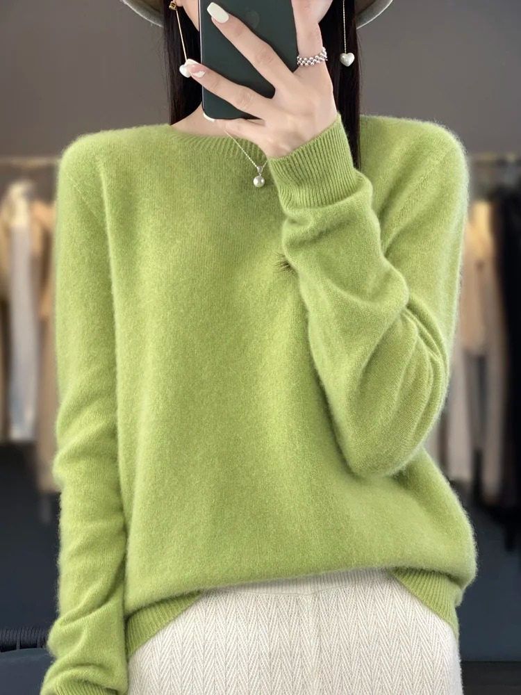 Everyday Elegance Round Neck Knit Sweater for Women