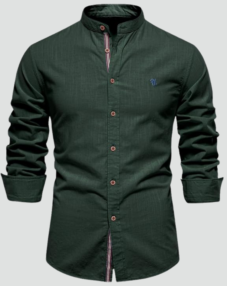 Men's Linen Short Sleeve Shirt Slim Fit