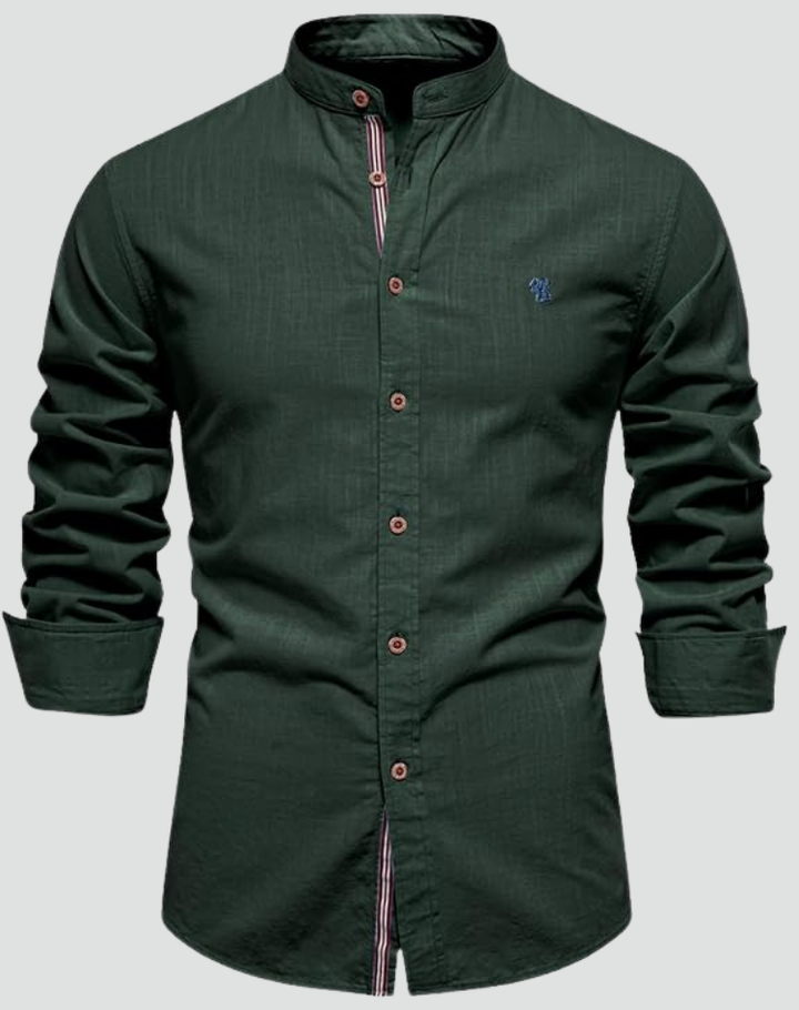 Men's Linen Short Sleeve Shirt Slim Fit
