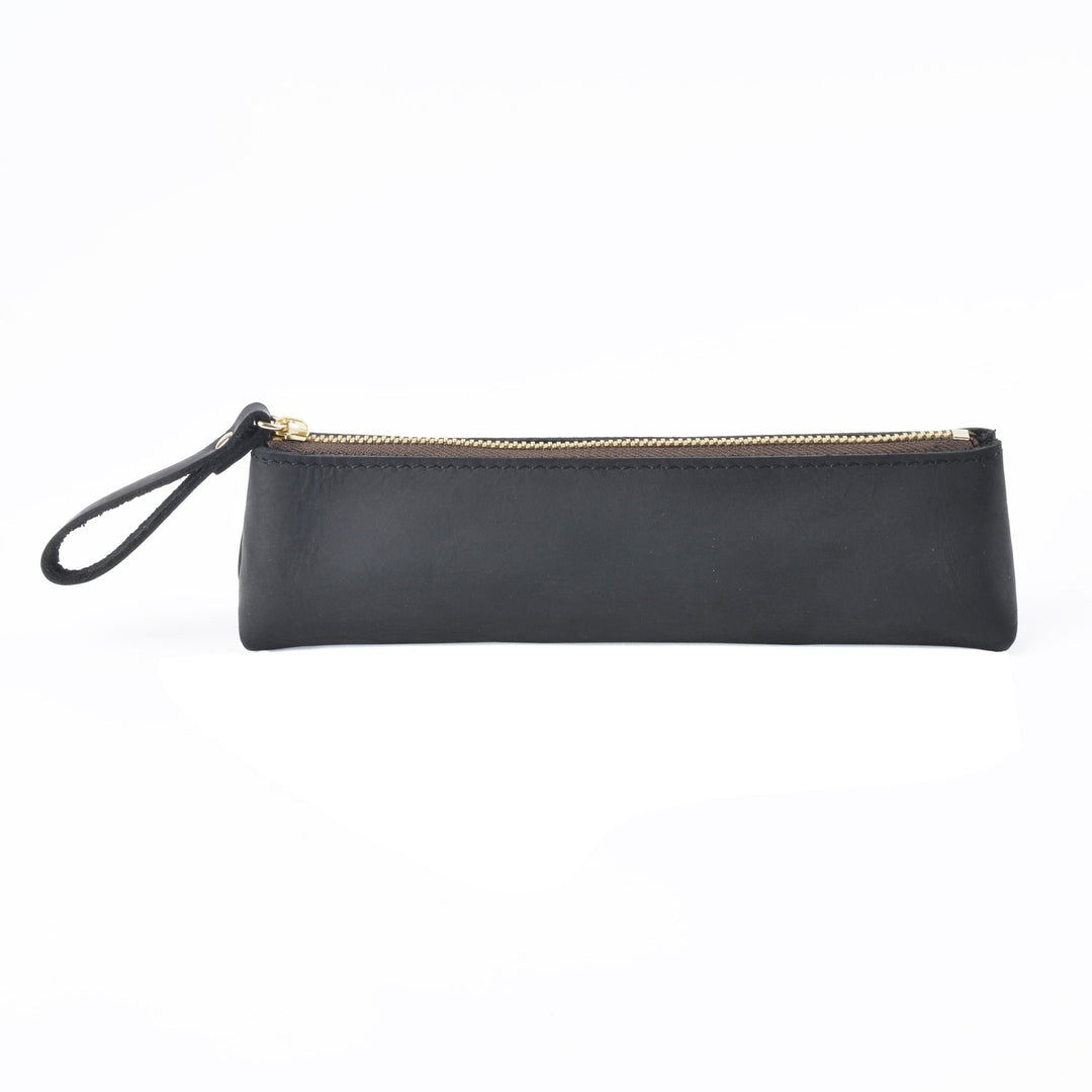 Artisan Leather Writing Instrument Organizer - Premium Pencil Pouch