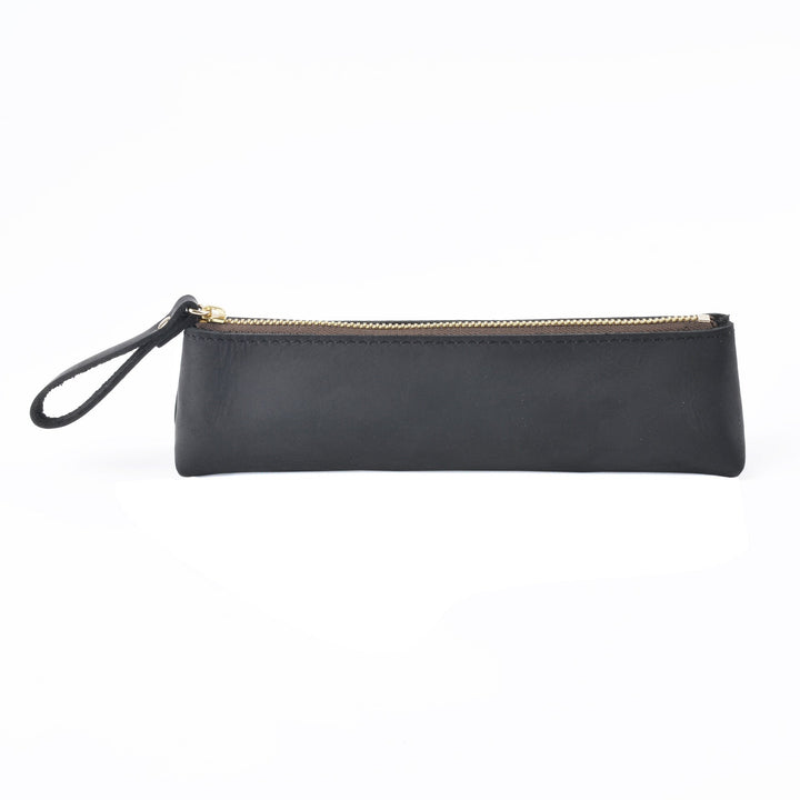 Artisan Leather Writing Instrument Organizer - Premium Pencil Pouch