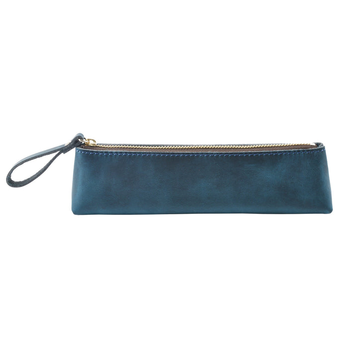 Artisan Leather Writing Instrument Organizer - Premium Pencil Pouch
