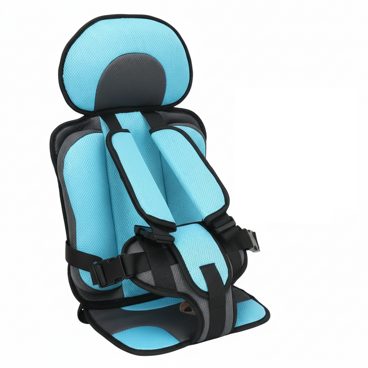 Compact Travel Booster Seat with Safety Harness - Portable & Foldable