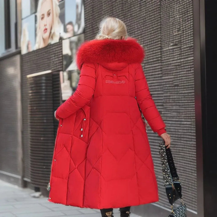 Arctic Shield Long Hooded Winter Parka with Fluffy Trim
