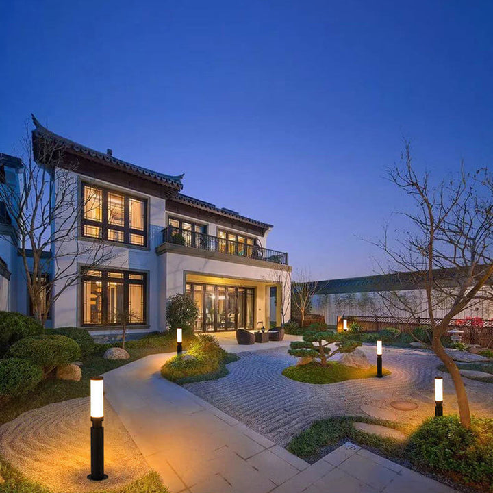 Modern Minimalist Acrylic Aluminum Hardware Lipstick Design LED Outdoor Lawn Floor Lamp For Outdoors