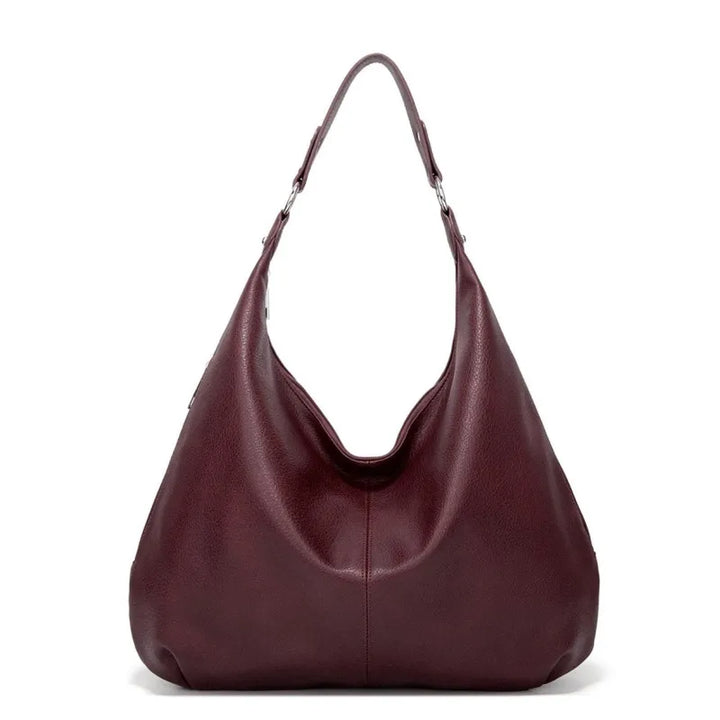 Lena – Large Vegan Cowhide Hobo Bag, Oversized Shoulder Bag
