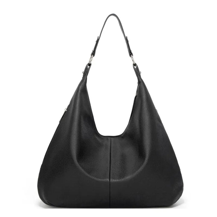 Lena – Large Vegan Cowhide Hobo Bag, Oversized Shoulder Bag