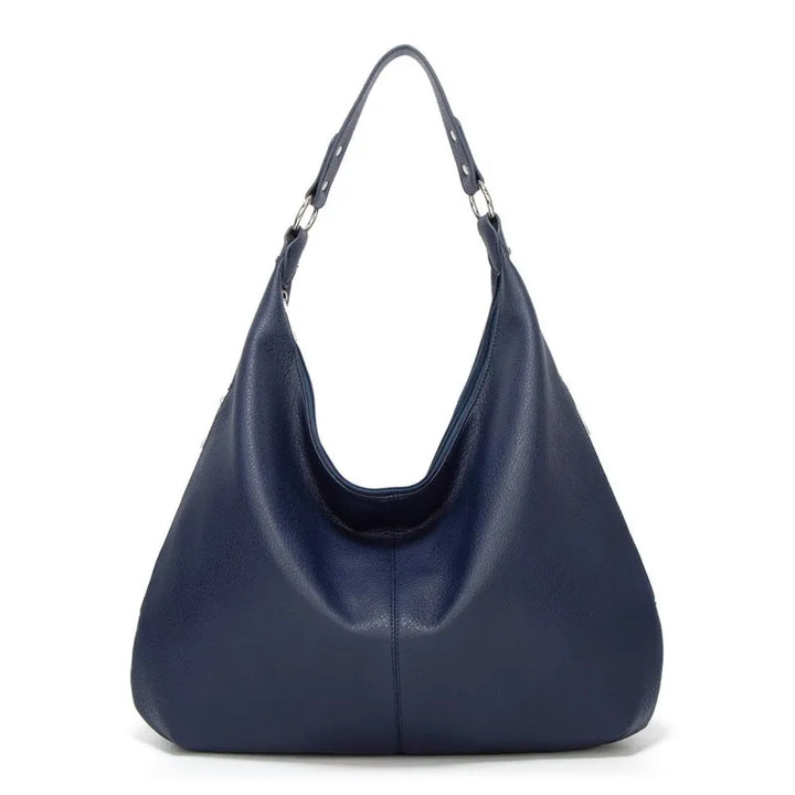 Lena – Large Vegan Cowhide Hobo Bag, Oversized Shoulder Bag