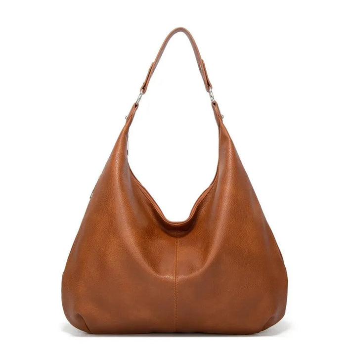 Lena – Large Vegan Cowhide Hobo Bag, Oversized Shoulder Bag