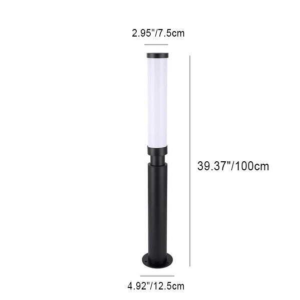 Modern Minimalist Acrylic Aluminum Hardware Lipstick Design LED Outdoor Lawn Floor Lamp For Outdoors