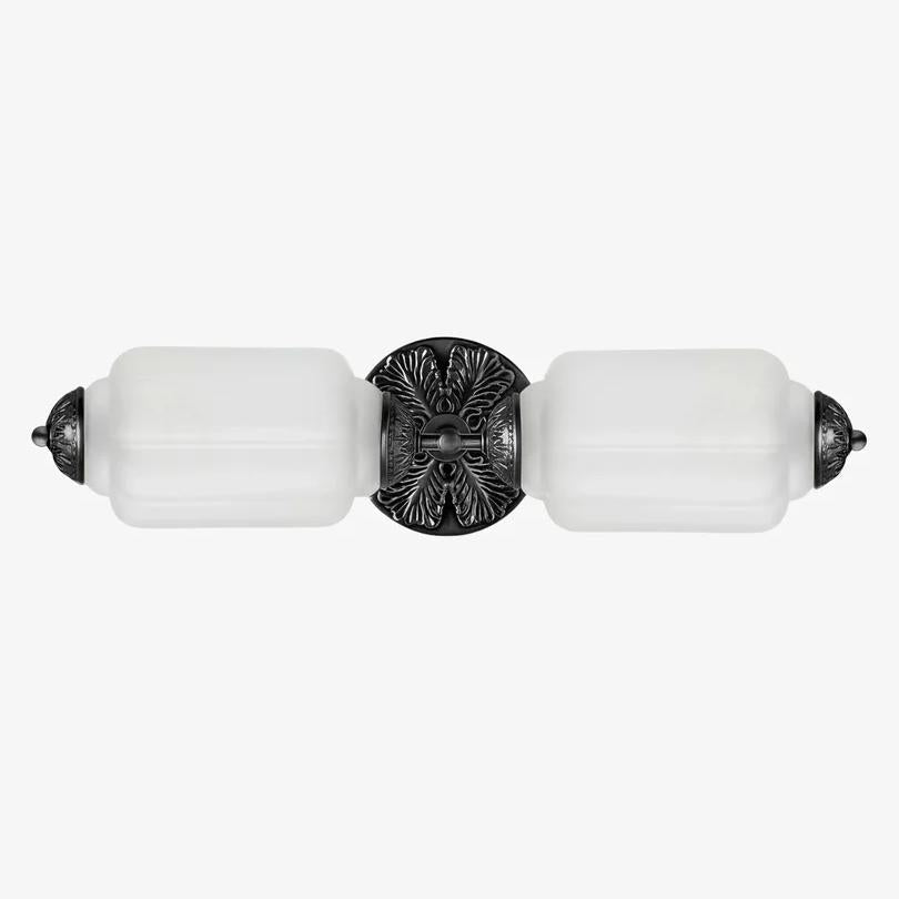 Vintage Art Deco Milk Glass Vanity Light