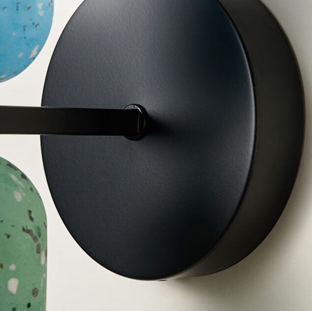 Modern Japanese Wabi-Sabi Iron Cement 2-Light Wall Lamp