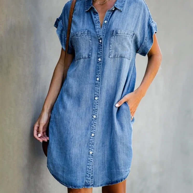 Denim Dress for Women with Comfortable Fit and Timeless Design