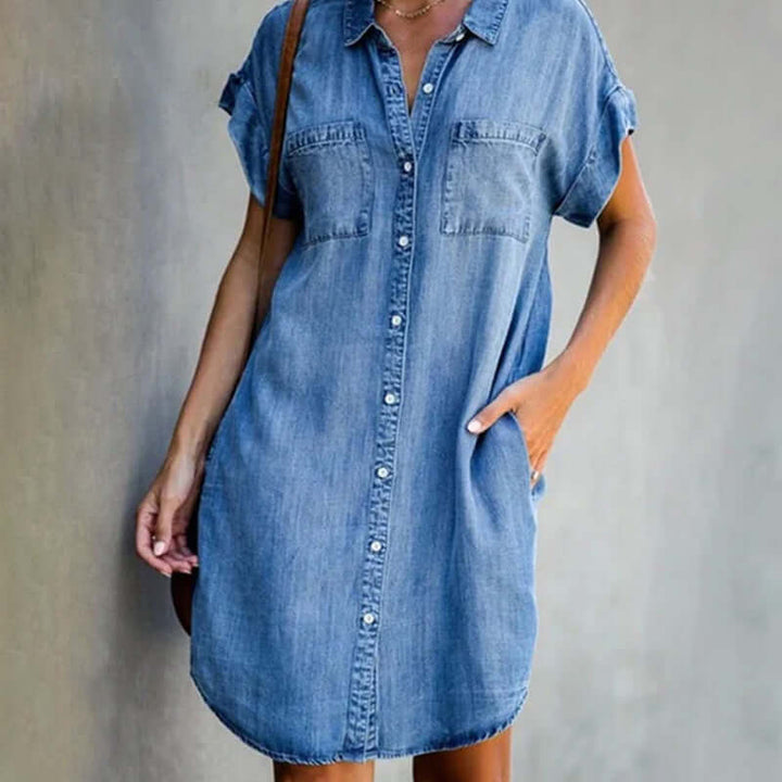 Denim Dress for Women with Comfortable Fit and Timeless Design