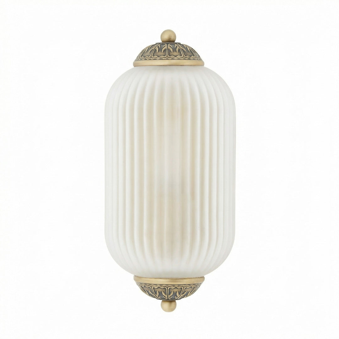 Lumi Vintage Antique Milk Glass Flush Eloise Wall Lamp