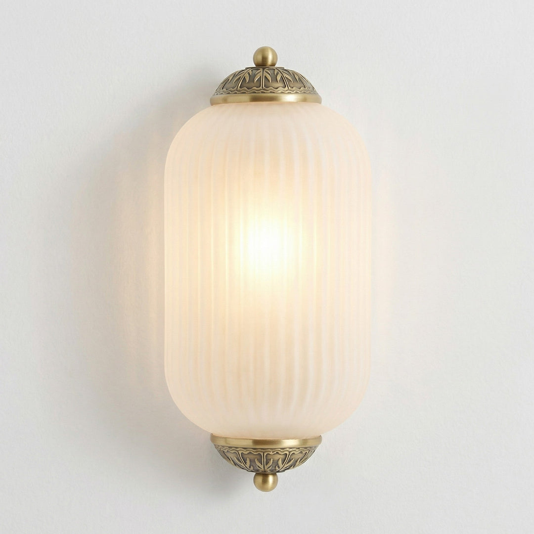 Lumi Vintage Antique Milk Glass Flush Eloise Wall Lamp