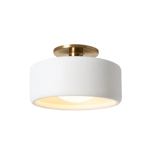 Modern Porcelain Semi Flush Mount Ceiling Light