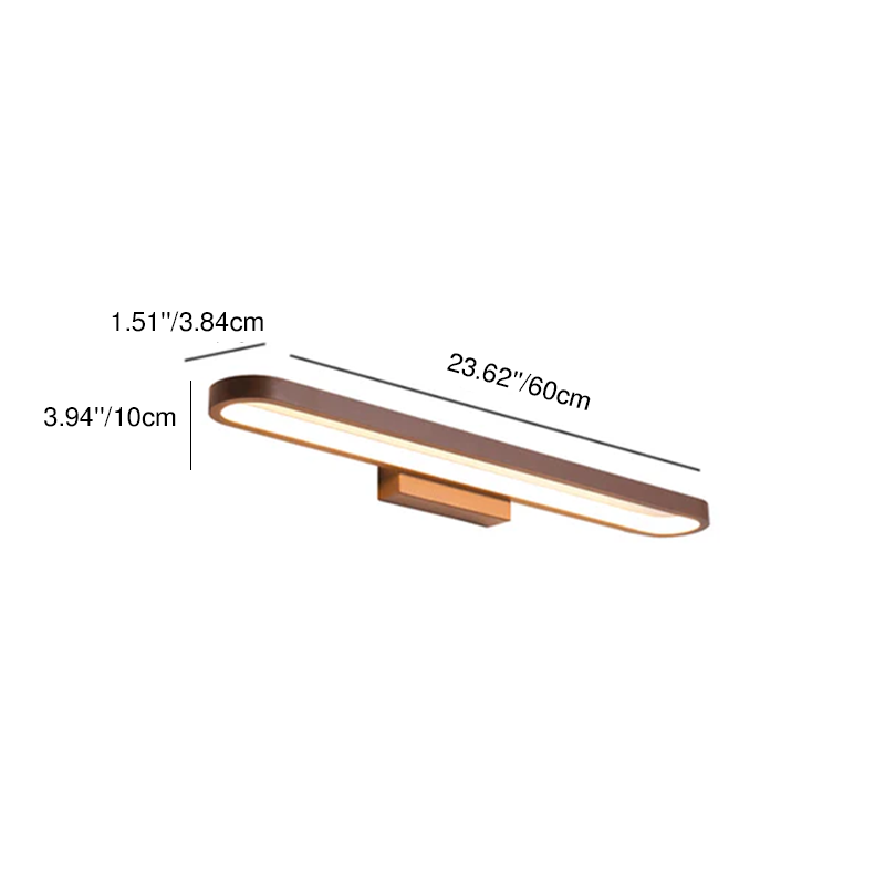 Modern Minimalist Circular Aluminum Vanity Light LED Mirror Front Wall Lamp for Bathroom