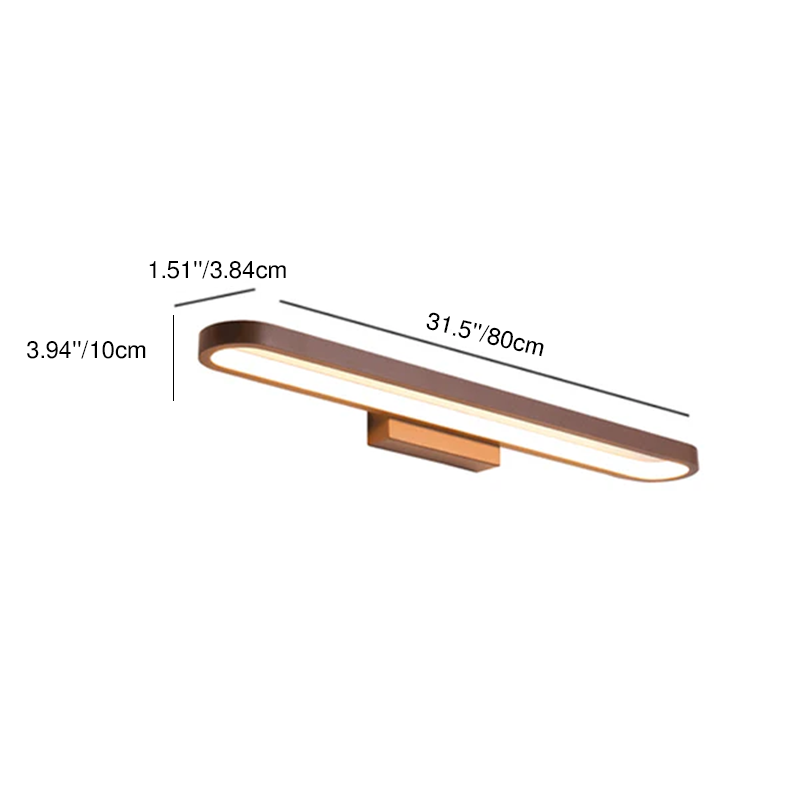 Modern Minimalist Circular Aluminum Vanity Light LED Mirror Front Wall Lamp for Bathroom