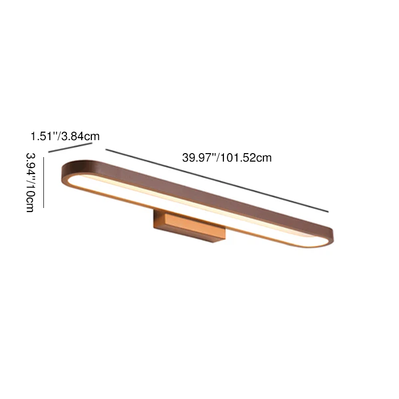 Modern Minimalist Circular Aluminum Vanity Light LED Mirror Front Wall Lamp for Bathroom