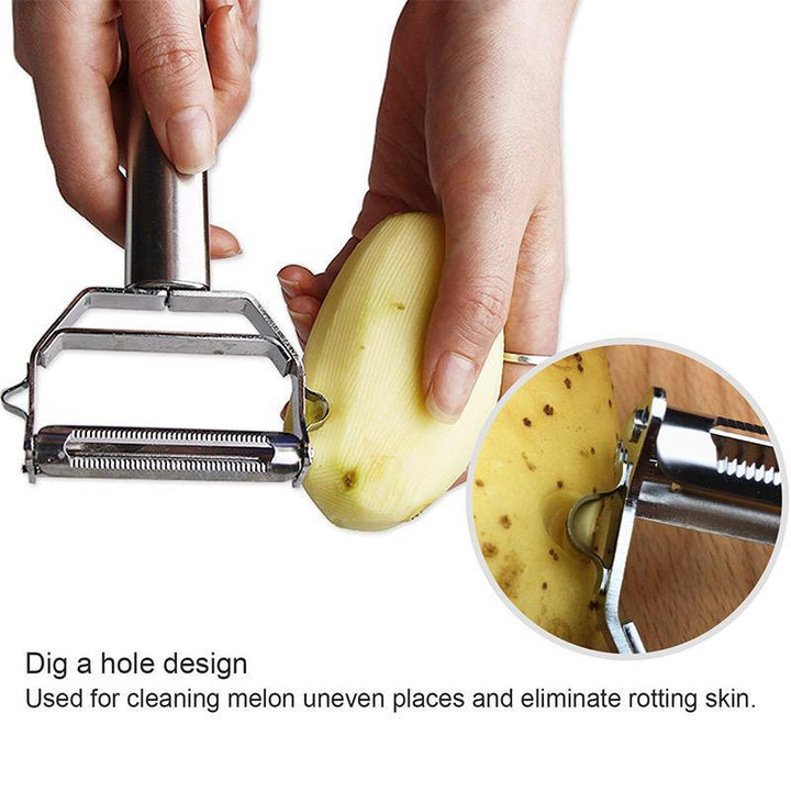 Dual-Blade Stainless Steel Vegetable Peeler and Julienne Cutter
