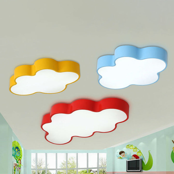 Sunny Wool Kids Ceiling Light - Warm Yellow LED Fixture with Adjustable Color Temperature